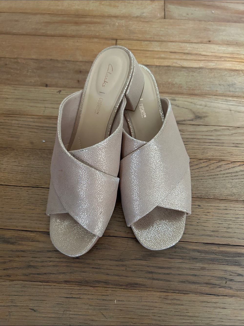 Clarks Women's Metallic Blush Slide Mules